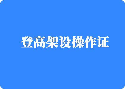 操的我好爽啊啊啊视频登高架设操作证